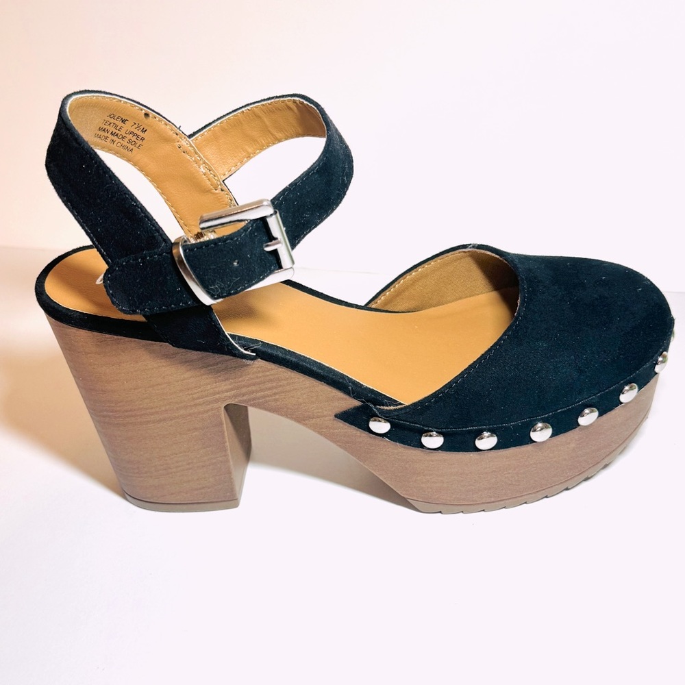 Wonderly Platform Heels Black Pumps Sz 7.5